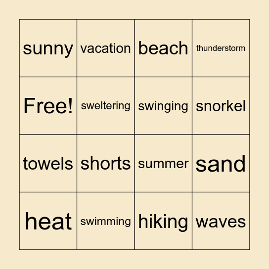 Bingo Card