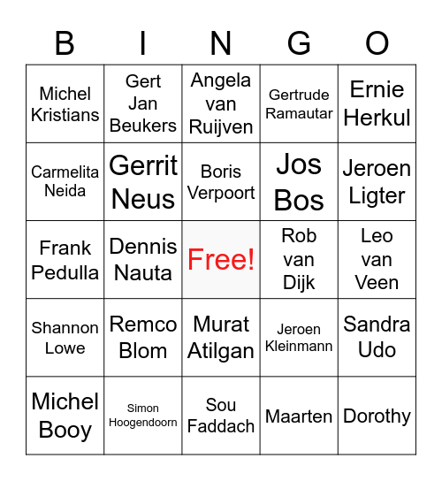 Zomerfeest Amsterdamwerkt! Bingo Card