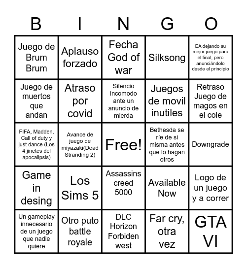 Da igual bingo Card