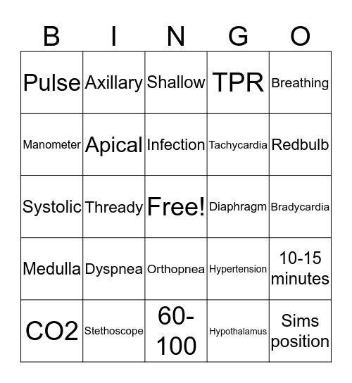 Module 10 Bingo Card