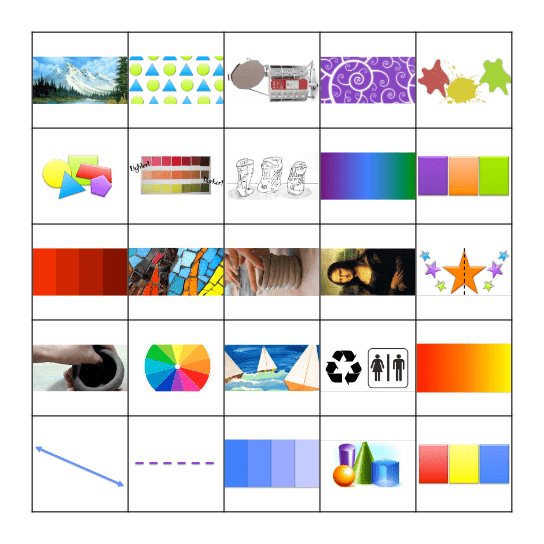 Art Vocabulary Bingo Card