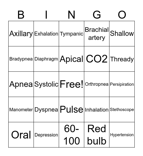 Module 10 Bingo Card