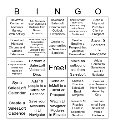 Sales Tools Bingo Card