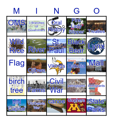 Minnesota BINGO! Bingo Card