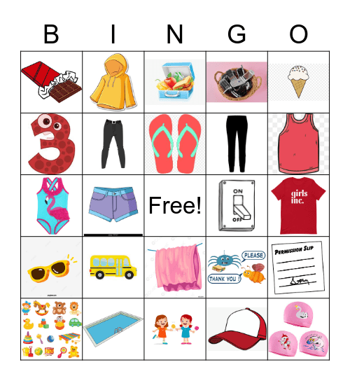 Girls Inc Rules Bingo Card