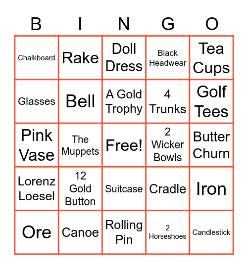 EXHIBIT BINGO Card