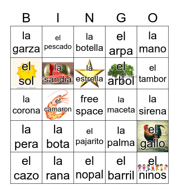 Loteria Mi Pueblito Bingo Card