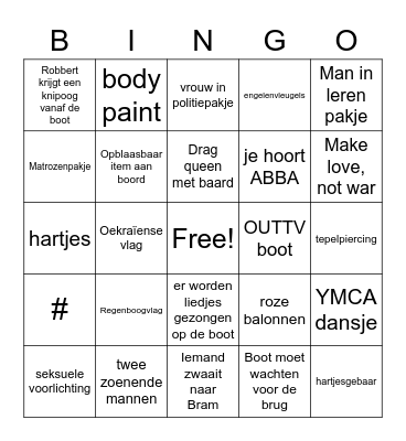 Gay pride Bingo Card