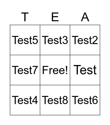 Bingo Pro Bingo Card