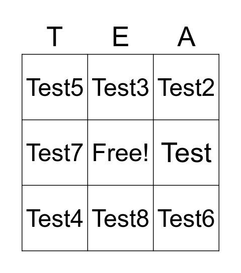 Bingo Pro Bingo Card