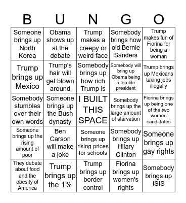 AP Gov Bungo Card Bingo Card