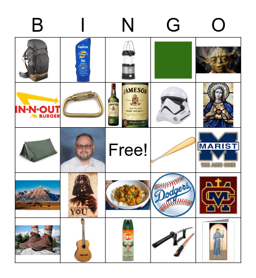 Bob's Favorite Things Bingo! Bingo Card