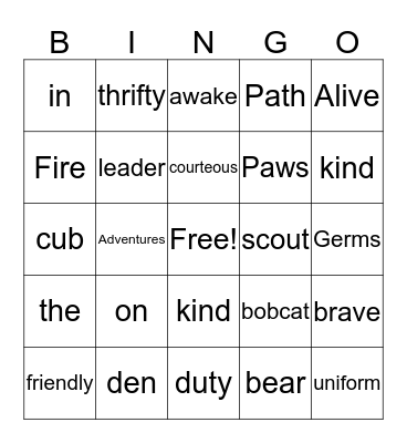 Wolves Bingo Card