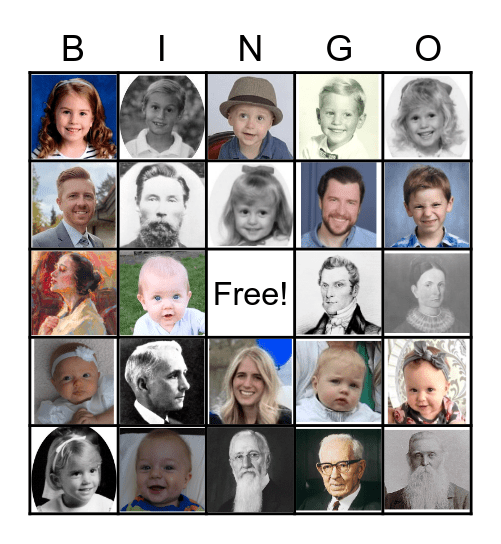 Smith Family Bingo Card
