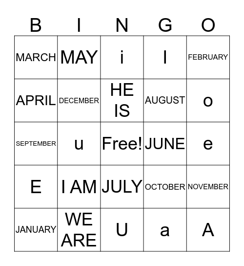 Bingo Card