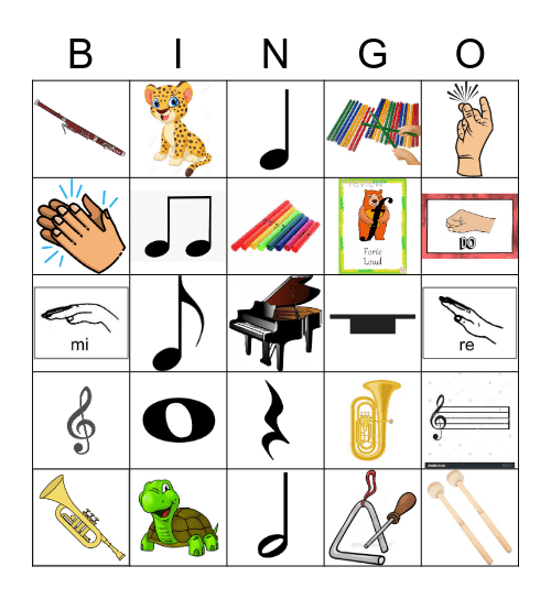 Music Bingo Card
