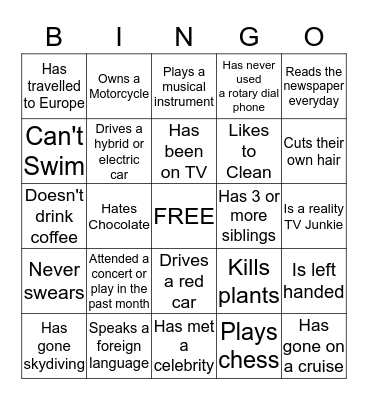 Bingo Card