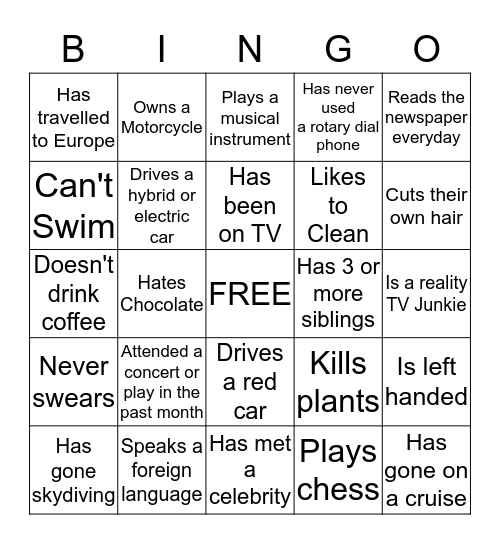 Bingo Card