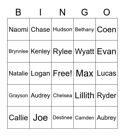 Mrs. Guillaume's Class 2022 Bingo Card