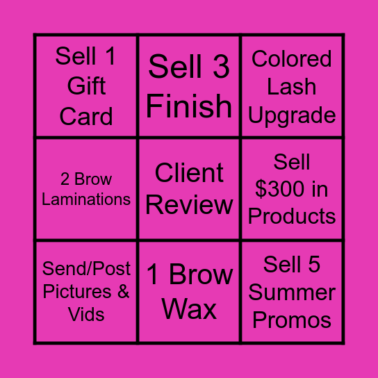 JUNE BINGO Card