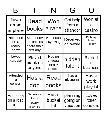 Farewell Bingo Card