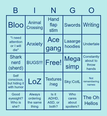 ZZ Bingo Card