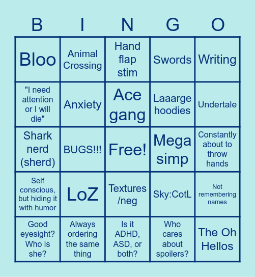 ZZ Bingo Card