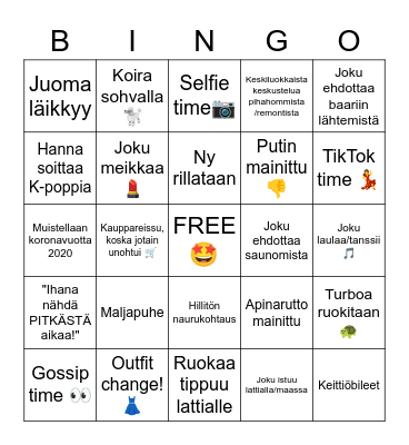 Karonkkabingo Card