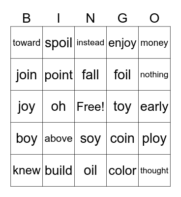 Last 1st Grade Bingo Card