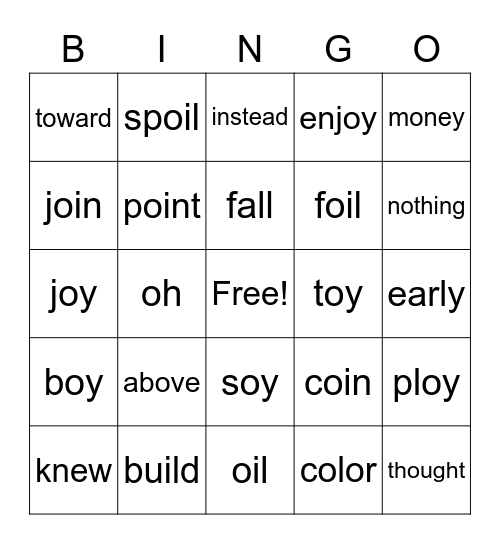 Last 1st Grade Bingo Card