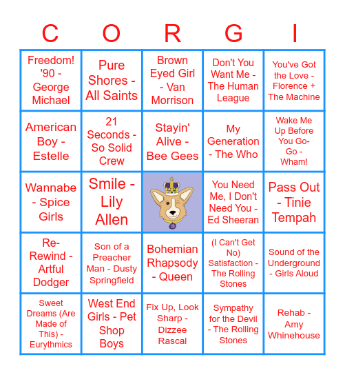 Jolly Jubilee Bingo Card