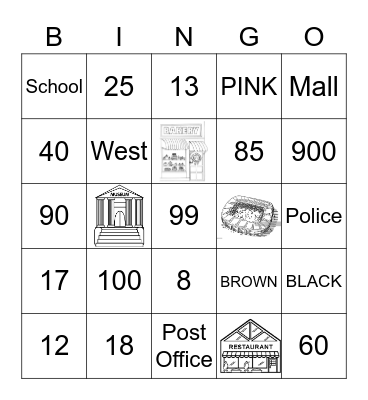 Bingo - 7th Grade B Bingo Card
