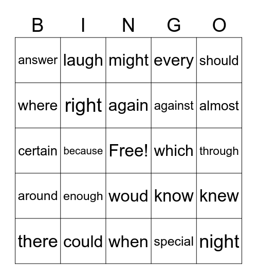 2nd-grade-high-frequency-words-bingo-card