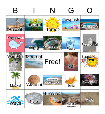 Summer Bingo Card