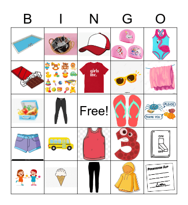 Girls Inc Rules Bingo Card
