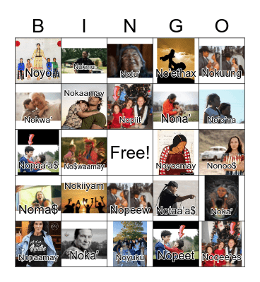 Family Bingo Card