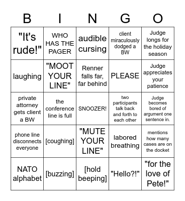 202 PTC BINGO Card