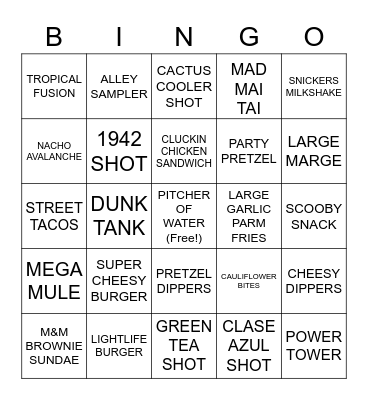 SERVER BINGO Card