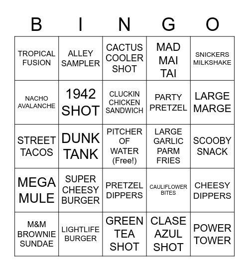 SERVER BINGO Card