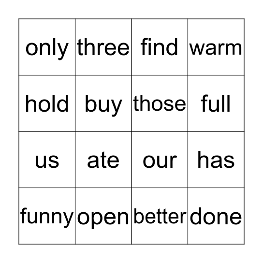 Bingo Card