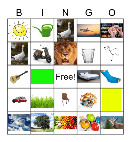 bingo letter G Bingo Card