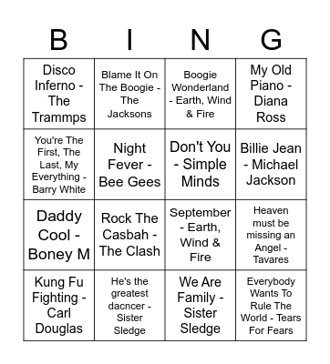 BINGO Card