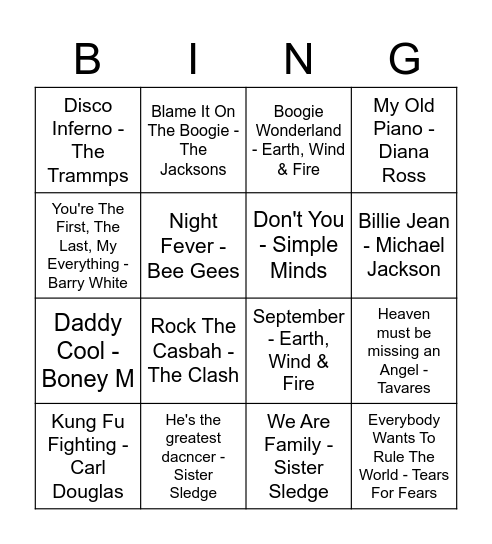BINGO Card