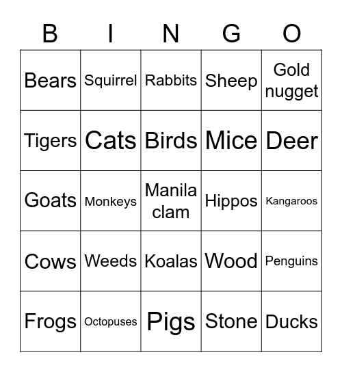 Leanne’s Bingo Card Bingo Card