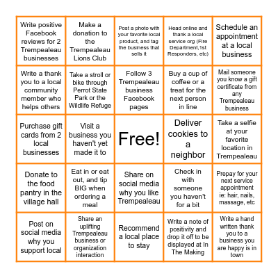 Touring Trempealeau Bingo Card