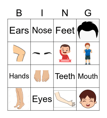 Bingo (My body) Bingo Card