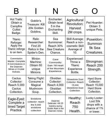 June 2022 Bingo Card