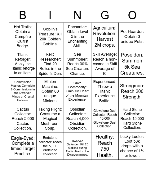 June 2022 Bingo Card