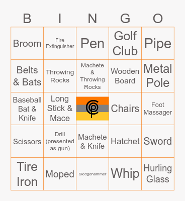 Condition Orange Preparedness: Weird Weapons Bingo Card