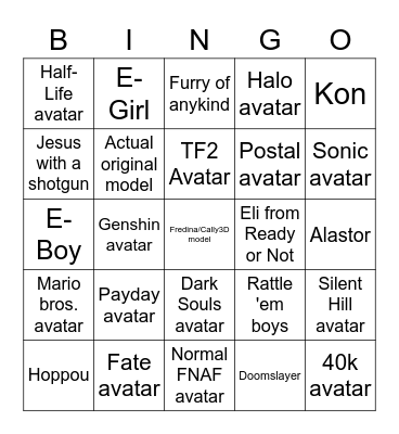 VRChat Bingo Card